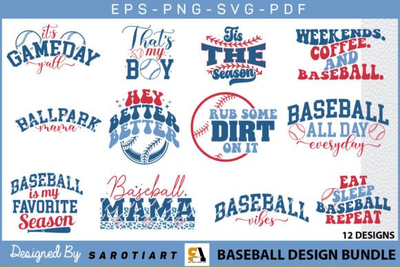 Baseball SVG PNG Groovy Design Bundle for Creative Graphics