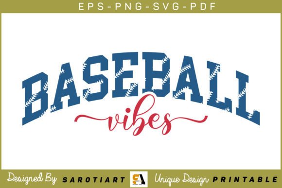 Baseball Vibes T-shirt Design SVG for Crafts and Graphics