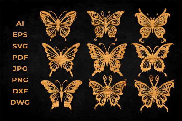 Floral Butterfly SVG Bundle: A Versatile Graphics Asset for Crafts