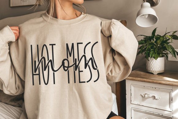 Hot Mess Mom SVG: A Fun Graphic for Handmade Crafts