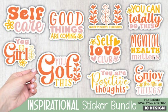 Inspirational Stickers SVG Bundle for Creative Graphics and Crafts