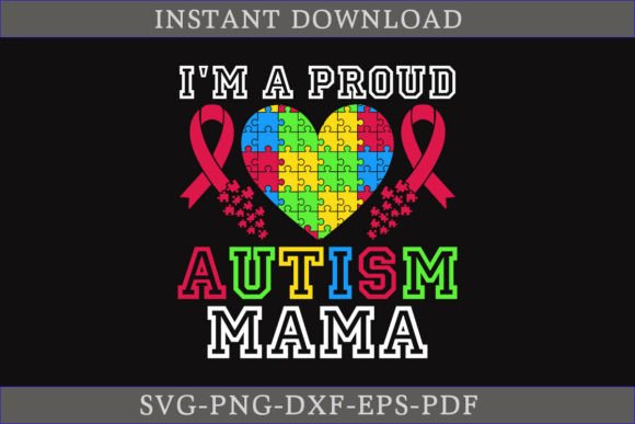 Proud Autism Mama Gift Shirt SVG for Creative Crafts